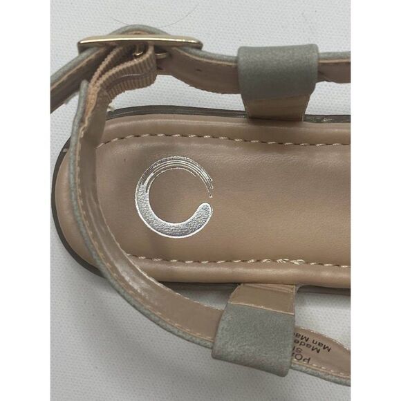 Journee Collection Thong Sandals Women's 7 Grey Adjustable Braided‎ Strap NEW - Picture 4 of 10